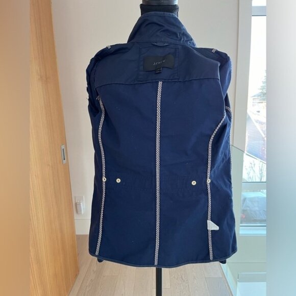 J. CREW Downtown Field Cotton Jacket Zip Snaps Front Utility Military Style - Picture 11 of 14